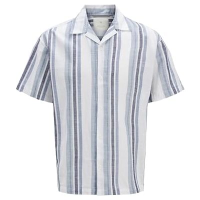 JACK & JONES Jprccsummer Stripe Resort S/S Shirt Sn JACK & JONES Jprccsummer Stripe Resort S/S Shirt Sn
