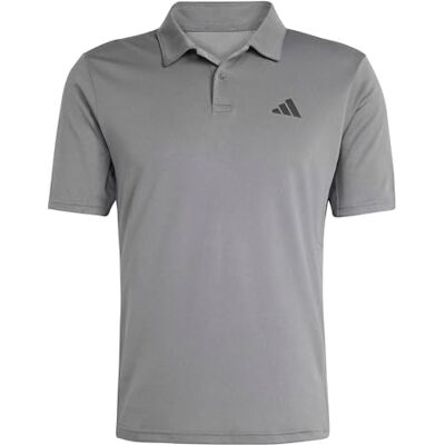 Adidas Herren Workout Essentials Base Polo Shirt, Grey Five, S Adidas Herren Workout Essentials Base Polo Shirt, Grey Five, S