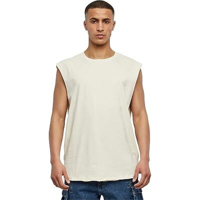 Urban Classics Herren Open Edge Sleeveless Tee – Locker geschnittenes Muskelshirt aus 100% Baumwolle, ärmellos, Sommer Tank Top für Sport & Freizeit,Whitesand,4XL Urban Classics Herren Open Edge Sleeveless Tee – Locker geschnittenes Muskelshirt aus 100% Baumwolle, ärmellos, Sommer Tank Top für Sport & Freizeit,Whitesand,4XL