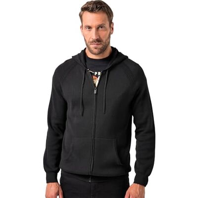 JP 1880 Herren große Größen Übergrößen Menswear L-8XL Strickjacke, elastischer Strick, Kapuze, Känurutasche schwarz 4XL 841874100-4XL JP 1880 Herren große Größen Übergrößen Menswear L-8XL Strickjacke, elastischer Strick, Kapuze, Känurutasche schwarz 4XL 841874100-4XL