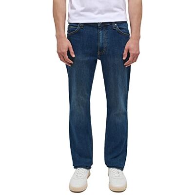 MUSTANG Herren Jeans Tramper Straight Straight Fit Blau Mid Blue Denim W30-W52, Größe:38W / 32L, Farbvariante:Mid Blue Denim 771 MUSTANG Herren Jeans Tramper Straight Straight Fit Blau Mid Blue Denim W30-W52, Größe:38W / 32L, Farbvariante:Mid Blue Denim 771