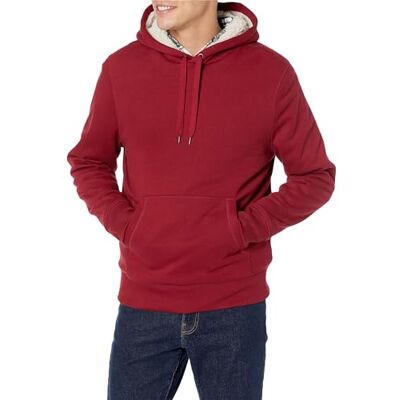 Amazon Essentials Herren Kapuzenpulli mit Sherpa-Futter, Dunkelrot, L Amazon Essentials Herren Kapuzenpulli mit Sherpa-Futter, Dunkelrot, L