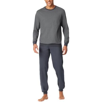 Schiesser Herren Schlafanzug lang mit Bündchen Nightwear Set Schiesser Herren Schlafanzug lang mit Bündchen Nightwear Set