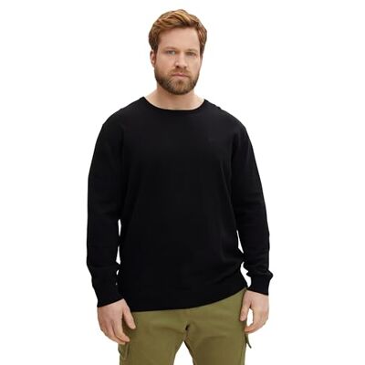 TOM TAILOR Herren Plussize Basic Strickpullover mit Crewneck TOM TAILOR Herren Plussize Basic Strickpullover mit Crewneck