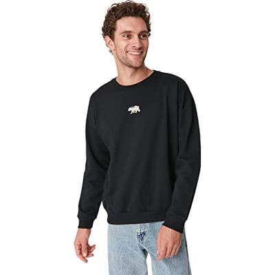 TRENDYOL Man Men's Sweatshirt, Black, One Size TRENDYOL Man Men's Sweatshirt, Black, One Size