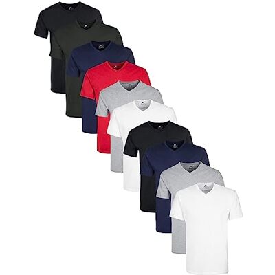 Lower East Basic T-Shirts mit V-Ausschnitt für Herren 3er I 5er I 10er Pack aus 100% Baumwolle in vielen Farben Lower East Basic T-Shirts mit V-Ausschnitt für Herren 3er I 5er I 10er Pack aus 100% Baumwolle in vielen Farben