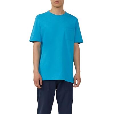 s.Oliver Flammgarn-T-Shirt mit Brusttasche und offenen Kanten s.Oliver Flammgarn-T-Shirt mit Brusttasche und offenen Kanten