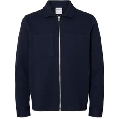 SELECTED HOMME Herren Slhjackie Sweat Zip Jacket Noos, Navy Blazer, M SELECTED HOMME Herren Slhjackie Sweat Zip Jacket Noos, Navy Blazer, M