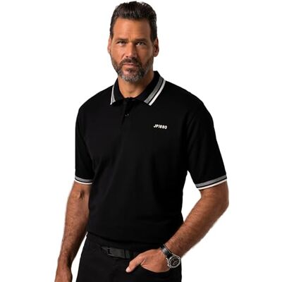 JP 1880 Herren große Größen Übergrößen Menswear L-8XL Poloshirt FLEXNAMIC®, Bauchfit, Halbarm schwarz 7XL 840689100-7XL JP 1880 Herren große Größen Übergrößen Menswear L-8XL Poloshirt FLEXNAMIC®, Bauchfit, Halbarm schwarz 7XL 840689100-7XL