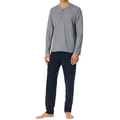 Schiesser Herren Schlafanzug lang mit Knopfleiste Nightwear Set Schiesser Herren Schlafanzug lang mit Knopfleiste Nightwear Set