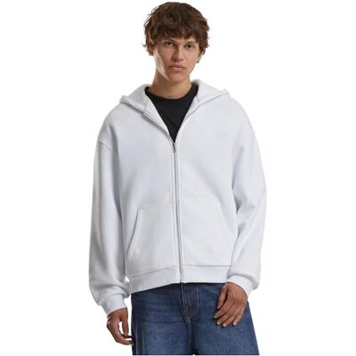 Build Your Brand Herren By285-fluffy Zip Hoody Sweatshirt, Weiß, L EU Build Your Brand Herren By285-fluffy Zip Hoody Sweatshirt, Weiß, L EU