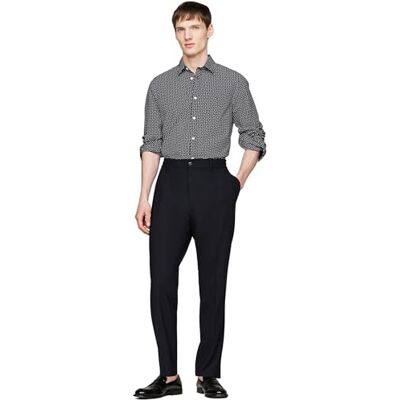 Tommy Hilfiger Herren Hemd Poplin Print Shirt mit Knopfleiste, Mehrfarbig (Desert Sky/Optic White), L Tommy Hilfiger Herren Hemd Poplin Print Shirt mit Knopfleiste, Mehrfarbig (Desert Sky/Optic White), L