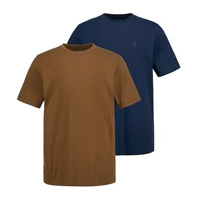 JP 1880 Herren große Größen Übergrößen Menswear L-8XL T-Shirts, Basic, 2er-Pack, Rundhals mokkabraun 4XL 702637346-4XL JP 1880 Herren große Größen Übergrößen Menswear L-8XL T-Shirts, Basic, 2er-Pack, Rundhals mokkabraun 4XL 702637346-4XL