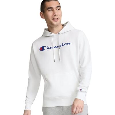 Champion Herren Kapuzenpullover Graphic Powerblend Fleece Pullover Hood, Weiß, XL Champion Herren Kapuzenpullover Graphic Powerblend Fleece Pullover Hood, Weiß, XL