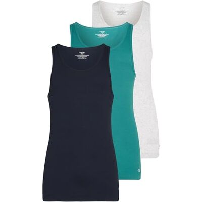 Calvin Herren 3er Pack Tank Tops aus Baumwolle, Mehrfarbig (Shoreline, Snow Hthr, Lively Teal), L Calvin Herren 3er Pack Tank Tops aus Baumwolle, Mehrfarbig (Shoreline, Snow Hthr, Lively Teal), L
