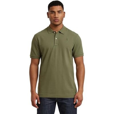 G-STAR Raw C.V. Men's Dunda Overdyed Slim Polo Shirt, Green, M G-STAR Raw C.V. Men's Dunda Overdyed Slim Polo Shirt, Green, M