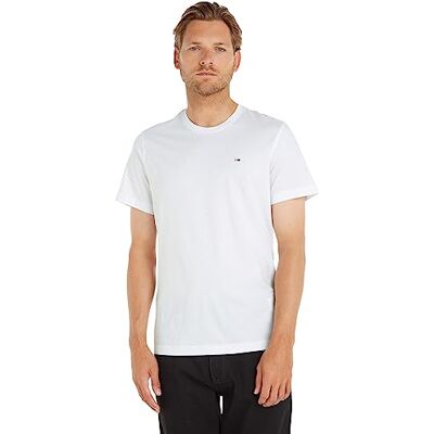 Tommy Jeans Herren Tjm Xslim Jersey Tee Dm0dm04411 Langarmhemd, White (Classic White), S EU Tommy Jeans Herren Tjm Xslim Jersey Tee Dm0dm04411 Langarmhemd, White (Classic White), S EU