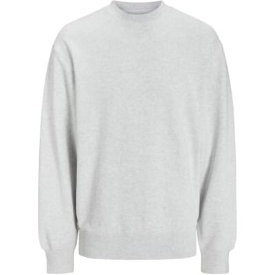 JACK & JONES Herren JJECHARGE Sweat Crew Neck NOOS Sweatshirt, White Melange,XXL JACK & JONES Herren JJECHARGE Sweat Crew Neck NOOS Sweatshirt, White Melange,XXL