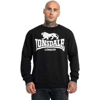 Lonsdale Herren Men Crewneck Gosport Sweatshirt, Schwarz, L EU Lonsdale Herren Men Crewneck Gosport Sweatshirt, Schwarz, L EU
