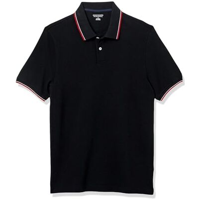 Amazon Essentials Herren Piqué-Poloshirt aus Baumwolle, Schmale Passform, Schwarz Thin Stripe, XS Amazon Essentials Herren Piqué-Poloshirt aus Baumwolle, Schmale Passform, Schwarz Thin Stripe, XS