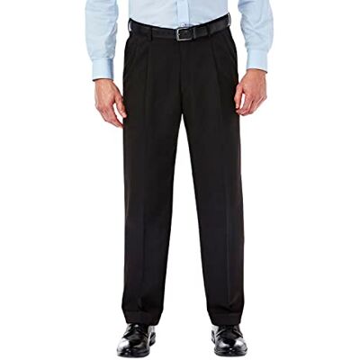 Haggar Mynx Gabardine-Hose für Herren, Plissierte Vorderseite, versteckte Dehnbare Taille, Schwarz, Bundweite: 97 cm, beinlänge: 81 cm (38 W / 32 L) Haggar Mynx Gabardine-Hose für Herren, Plissierte Vorderseite, versteckte Dehnbare Taille, Schwarz, Bundweite: 97 cm, beinlänge: 81 cm (38 W / 32 L)