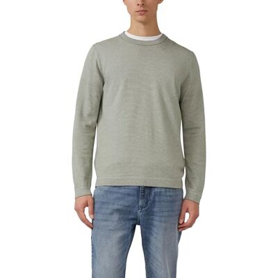 s.Oliver Fein gestreifter Pullover mit Crew Neck und abgesetzten Bündchen s.Oliver Fein gestreifter Pullover mit Crew Neck und abgesetzten Bündchen