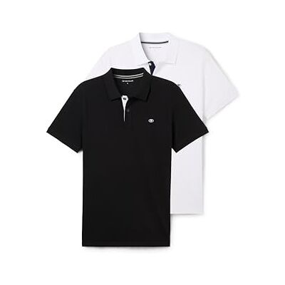 TOM TAILOR Doppelpack Poloshirt Basic mit Logo Print TOM TAILOR Doppelpack Poloshirt Basic mit Logo Print