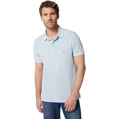 Tommy Hilfiger Garment DYE REG Poloshirt für Herren, Blau (Breezy Blue), XL Tommy Hilfiger Garment DYE REG Poloshirt für Herren, Blau (Breezy Blue), XL