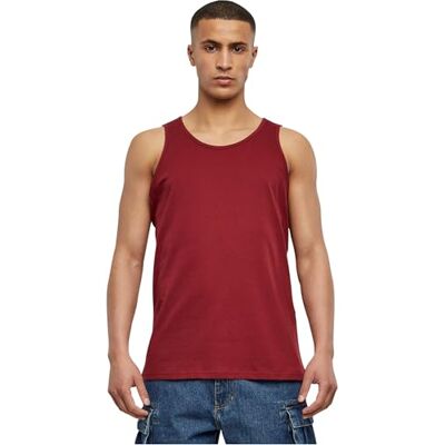 Build Your Brand Herren Basic Tank Top – Sportliches ärmelloses T-Shirt aus Baumwolle mit Rundhals für Training Gym Fitness Sommer und Casual Streetwear,Burgundy,XL Build Your Brand Herren Basic Tank Top – Sportliches ärmelloses T-Shirt aus Baumwolle mit Rundhals für Training Gym Fitness Sommer und Casual Streetwear,Burgundy,XL