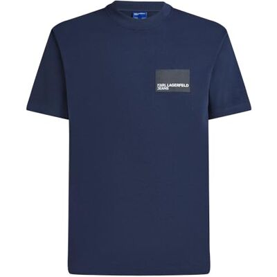 KARL LAGERFELD JEANS Regular Short Sleeves Box Logo Tee, Black Iris, XXL KARL LAGERFELD JEANS Regular Short Sleeves Box Logo Tee, Black Iris, XXL