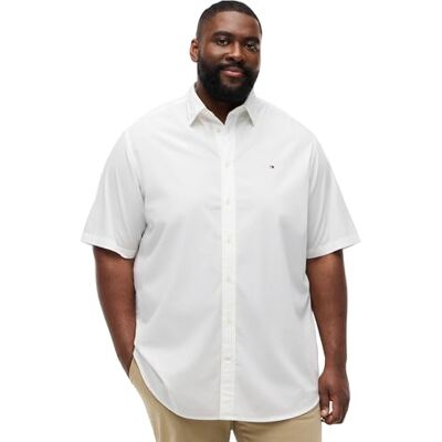 Tommy Hilfiger Herren Bt-Flex Poplin Solid b Mw0mw41257 S/S Shirt, White (White), XXL Größen Tommy Hilfiger Herren Bt-Flex Poplin Solid b Mw0mw41257 S/S Shirt, White (White), XXL Größen