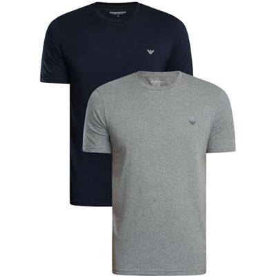 Giorgio Armani Man's Endurance 2-Pack Crew Neck T-Shirt Blue XXL Regular Fit, blau, XXL Giorgio Armani Man's Endurance 2-Pack Crew Neck T-Shirt Blue XXL Regular Fit, blau, XXL