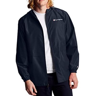 Champion Herren, Stadium Full-Zip, Wind, Water Resistant Jacket for Men Jacke, Schwarz, Größe S – kleines Schrift-Logo, L Champion Herren, Stadium Full-Zip, Wind, Water Resistant Jacket for Men Jacke, Schwarz, Größe S – kleines Schrift-Logo, L