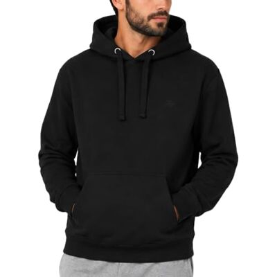 Iron Mountain Weicher Fleece-Pullover mit Kapuze für Herren, umweltfreundliches Oberteil aus wiedergewonnenem Garn, Schwarz, 3XL Iron Mountain Weicher Fleece-Pullover mit Kapuze für Herren, umweltfreundliches Oberteil aus wiedergewonnenem Garn, Schwarz, 3XL