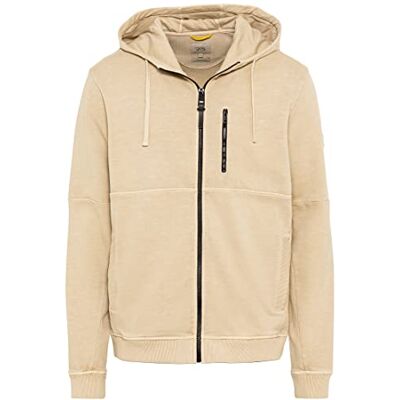 camel active Herren Kapuzen-Sweatjacke aus Reiner Baumwolle Beige, Menswear-M camel active Herren Kapuzen-Sweatjacke aus Reiner Baumwolle Beige, Menswear-M