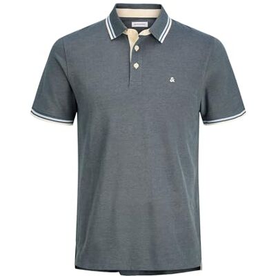 JACK & JONES Jjepaulos Polo Ss Noos Pls Plus Size, Stormy Weather ,6XL JACK & JONES Jjepaulos Polo Ss Noos Pls Plus Size, Stormy Weather ,6XL