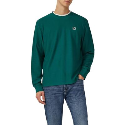 s.Oliver Leichtes Sweatshirt mit Rippstruktur und Logo s.Oliver Leichtes Sweatshirt mit Rippstruktur und Logo