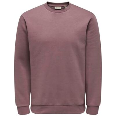 Only & Sons Herren Male Sweatshirt Onsceres Crew Neck Noos, Twilight Mauve, L EU Only & Sons Herren Male Sweatshirt Onsceres Crew Neck Noos, Twilight Mauve, L EU