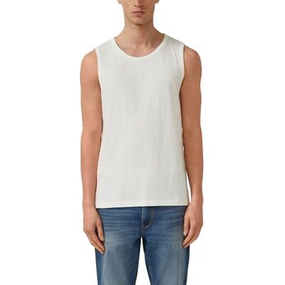 s.Oliver Tanktop mit Flammgarnstruktur und Logo-Print s.Oliver Tanktop mit Flammgarnstruktur und Logo-Print