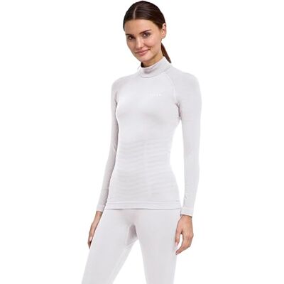 FALKE Damen Baselayer-Shirt Maximum Warm High Neck W L/s Sh Funktionsmaterial schnelltrocknend 1 Stück, Weiß White 2860 Trend, M FALKE Damen Baselayer-Shirt Maximum Warm High Neck W L/s Sh Funktionsmaterial schnelltrocknend 1 Stück, Weiß White 2860 Trend, M
