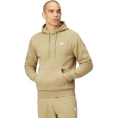 NIKE Club Fleece-Hoodie Für Herren, Parachute Beige/Parachute Beige/White, FN3859-297, S NIKE Club Fleece-Hoodie Für Herren, Parachute Beige/Parachute Beige/White, FN3859-297, S