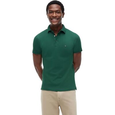 Tommy Hilfiger Herren Poloshirt Kurzarm 1985 Slim Fit, Grün (Street Green), M Tommy Hilfiger Herren Poloshirt Kurzarm 1985 Slim Fit, Grün (Street Green), M