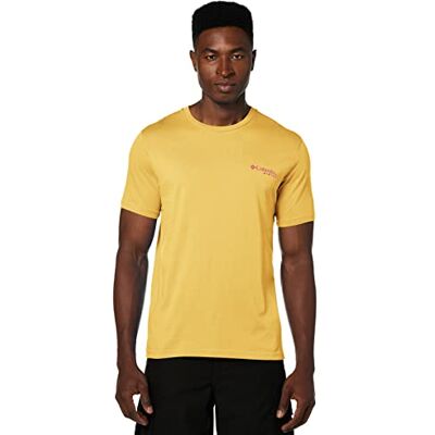Columbia Bekleidung PFG-Grafik-T-Shirt für Herren, Gelb (Sunlit/Mantra), Größe L Columbia Bekleidung PFG-Grafik-T-Shirt für Herren, Gelb (Sunlit/Mantra), Größe L