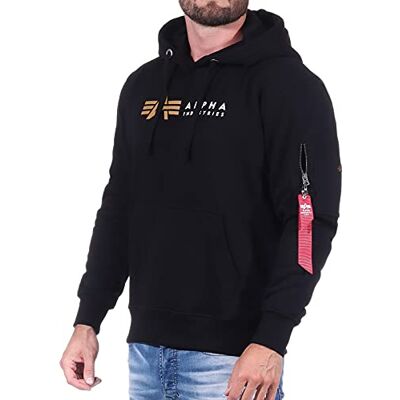 Alpha Label Hoody Kapuzensweat für Herren Black Alpha Label Hoody Kapuzensweat für Herren Black