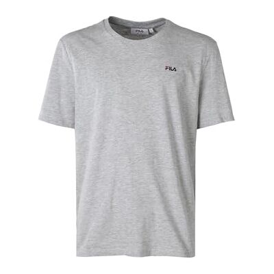 FILA Herren Brod Tee/Double Pack T-Shirt, Black-Light Grey Melange, S EU FILA Herren Brod Tee/Double Pack T-Shirt, Black-Light Grey Melange, S EU