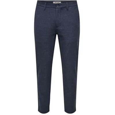 Only & Sons Herren Onsmark Slim Brushed Pique 0353 Pants, Blue Nights, 33W / 34L EU Only & Sons Herren Onsmark Slim Brushed Pique 0353 Pants, Blue Nights, 33W / 34L EU