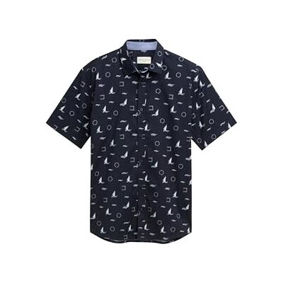 TOM TAILOR Herren 1046099 Hemd, 37908 Navy Sailing Design, XL EU TOM TAILOR Herren 1046099 Hemd, 37908 Navy Sailing Design, XL EU