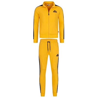 Lonsdale Herren Trainingsanzug schmale Passform BEICKERTON S, Yellow/Black Lonsdale Herren Trainingsanzug schmale Passform BEICKERTON S, Yellow/Black