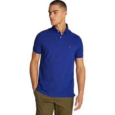 Tommy Hilfiger Herren Poloshirt Kurzarm Core 1985 Regular Fit, Blau (Wedge Blue), XS Tommy Hilfiger Herren Poloshirt Kurzarm Core 1985 Regular Fit, Blau (Wedge Blue), XS