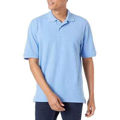Amazon Essentials Herren-Poloshirt aus Baumwollpiqué, Normale Passform (erhältlich in Big & Tall), French Blue, Größe XL Amazon Essentials Herren-Poloshirt aus Baumwollpiqué, Normale Passform (erhältlich in Big & Tall), French Blue, Größe XL